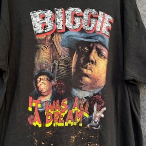 Biggie Smalls Notorious B.I.G. Y2K Juicy‎ T Shirt 2X Black Hip Hop Gangsta Rap
